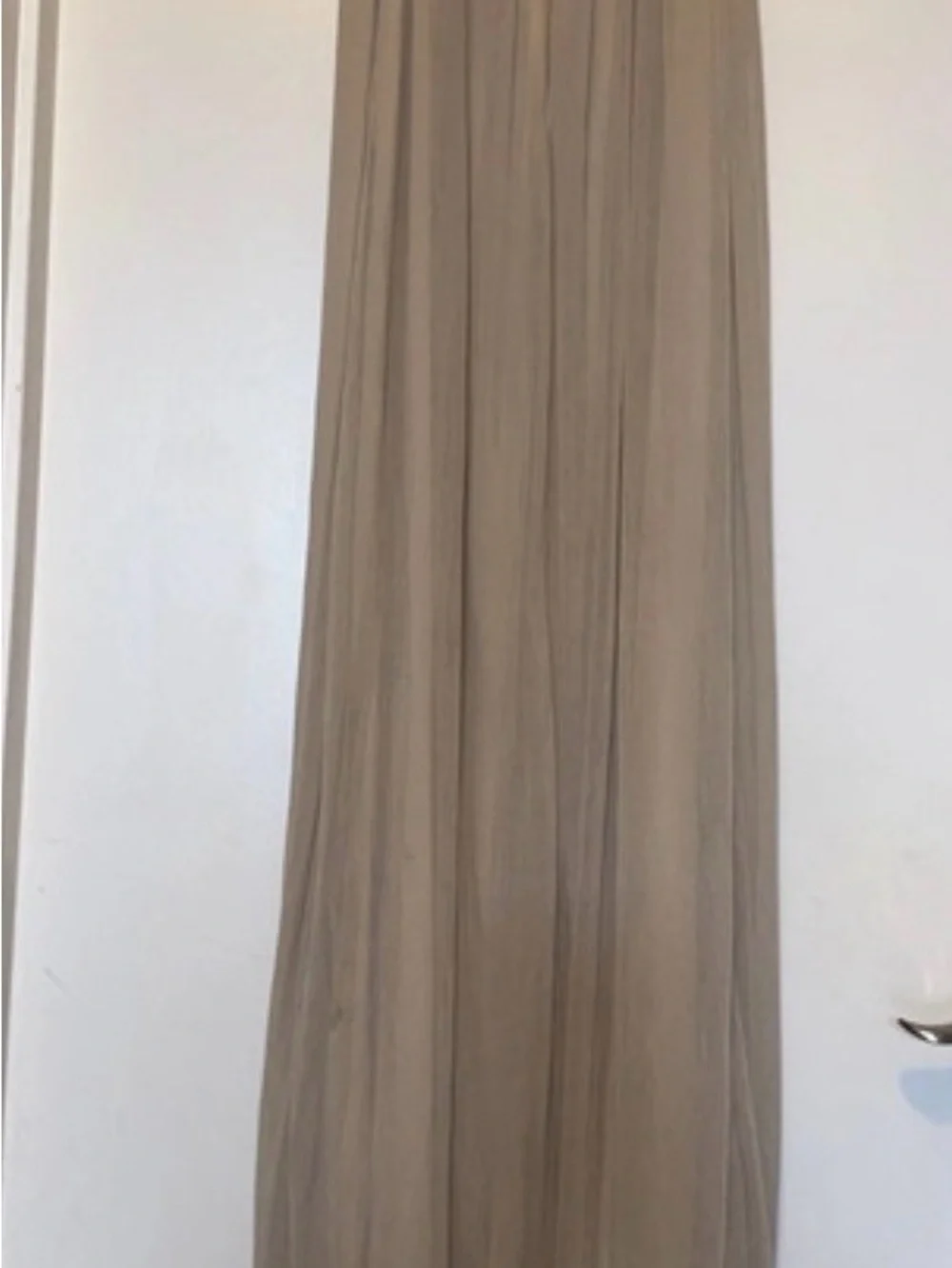 Strapless Champagne Gown with Jeweled Waist and chest  Size 1